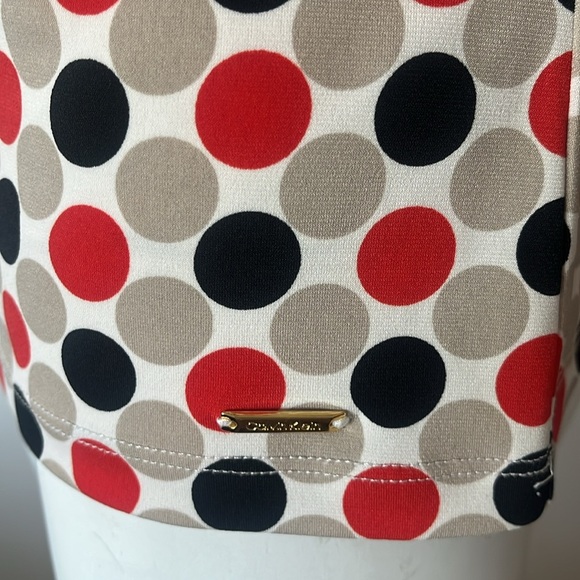 Polka Dot Sleeveless Top - Red, Black, and Cream - Picture 6 of 10